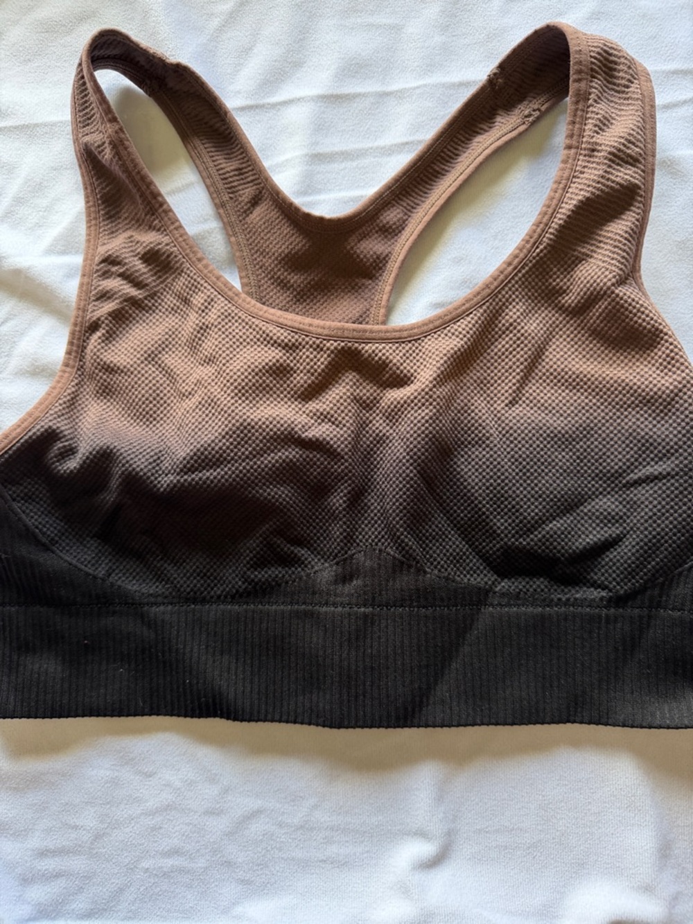 PINK Victoria's Secret Ombre Racerback Sports Bra - Brown to Black